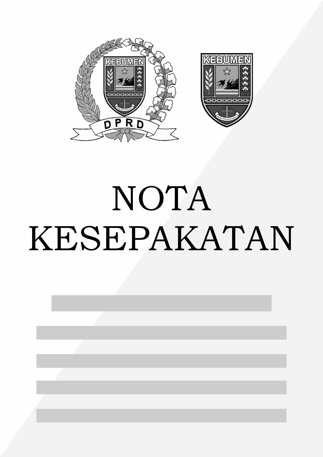 NOTA KESEPAKATAN