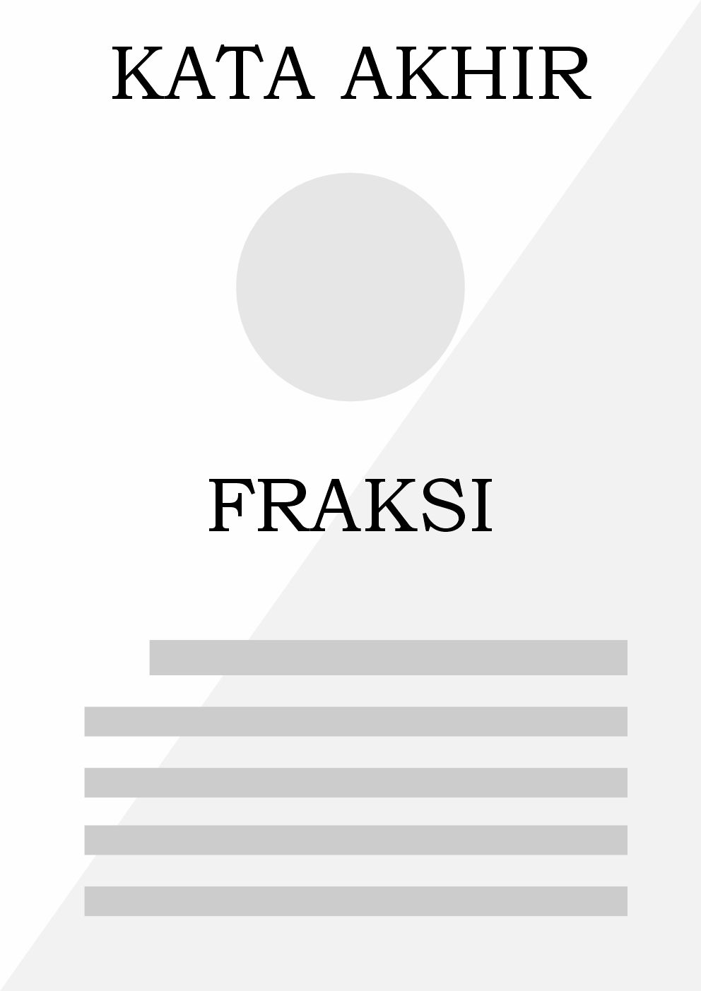 KATA AKHIR FRAKSI