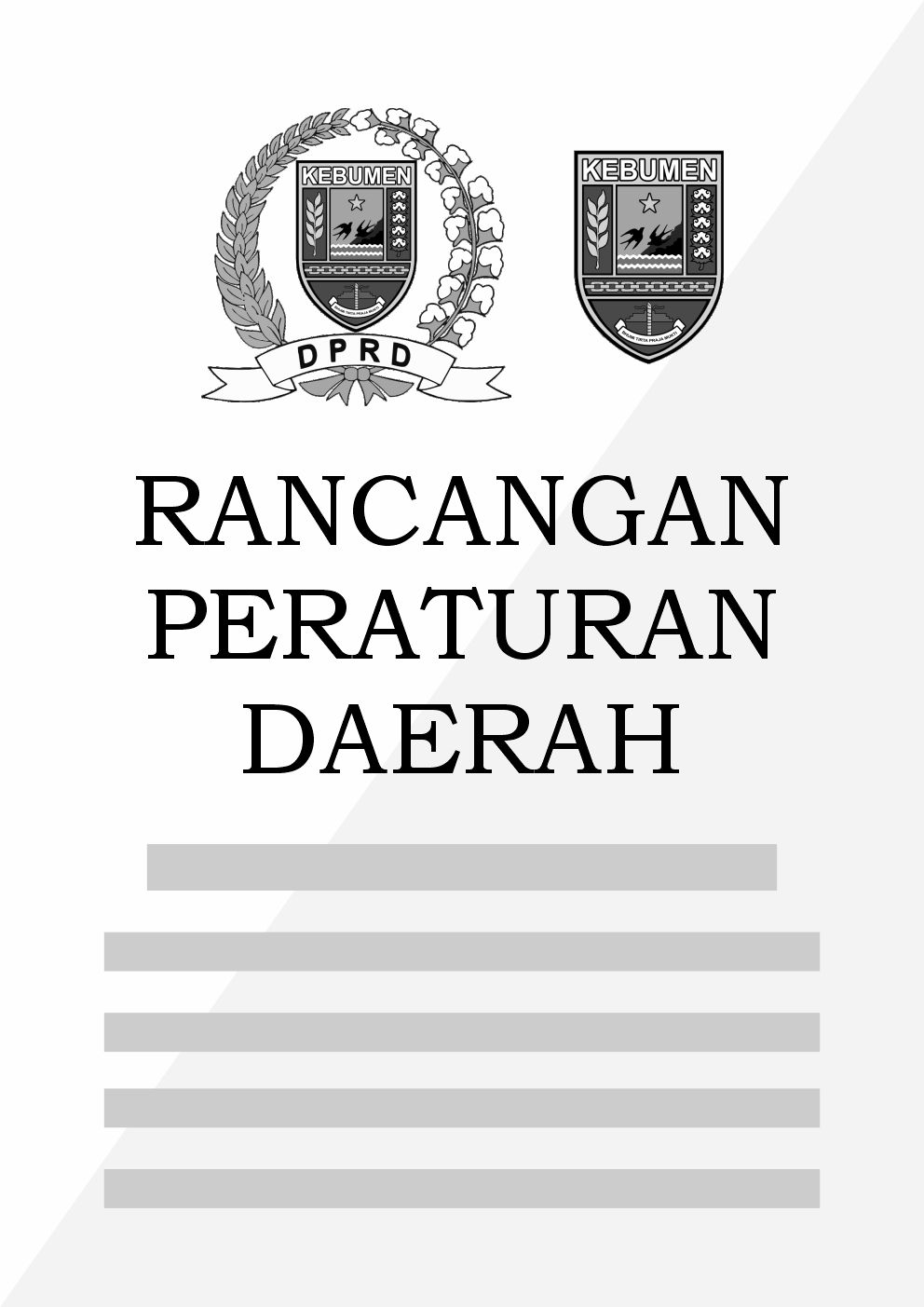 Raperda Kabupaten Kebumen tentang Perubahan atas Perda Nomor 11 Tahun 2016 tentang Pengangkatan dan Pemberhentian Perangkat Desa